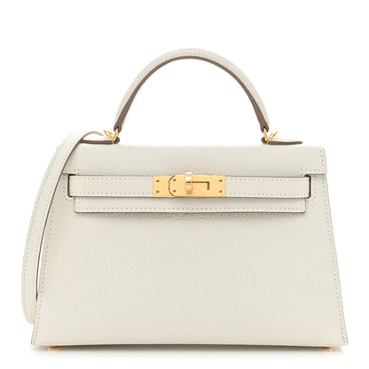 Hermes Chevre Mysore Mini Kelly Sellier 20 Mushroom 1 of 11