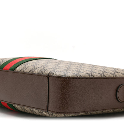 Gucci GG Supreme Monogram Textured Calfskin Web Medium Ophidia Briefcase Beige Ebony New Acero 11 of 11