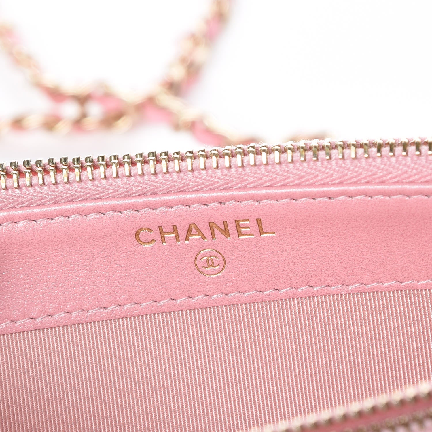 Chanel Iridescent Caviar Quilted Small Clutch With Chain Pink 10 of 13