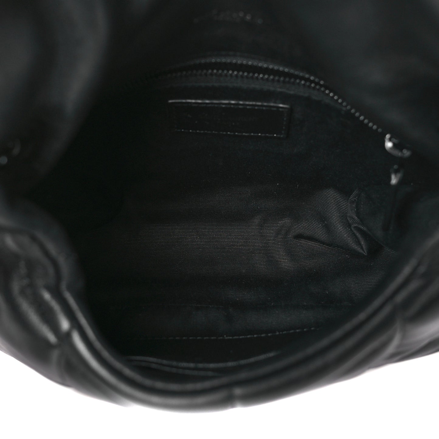 Lambskin Quilted Toy Loulou Puffer Monogram Monochrome Chain Satchel Black