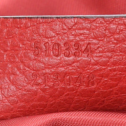 Gucci Nylon Monogram Double Buckle Flap Messenger Bag Vibrant Red 9 of 10