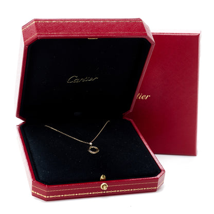 Cartier 18K Pink Yellow White Gold Diamond Trinity Pendant Necklace 6 of 6