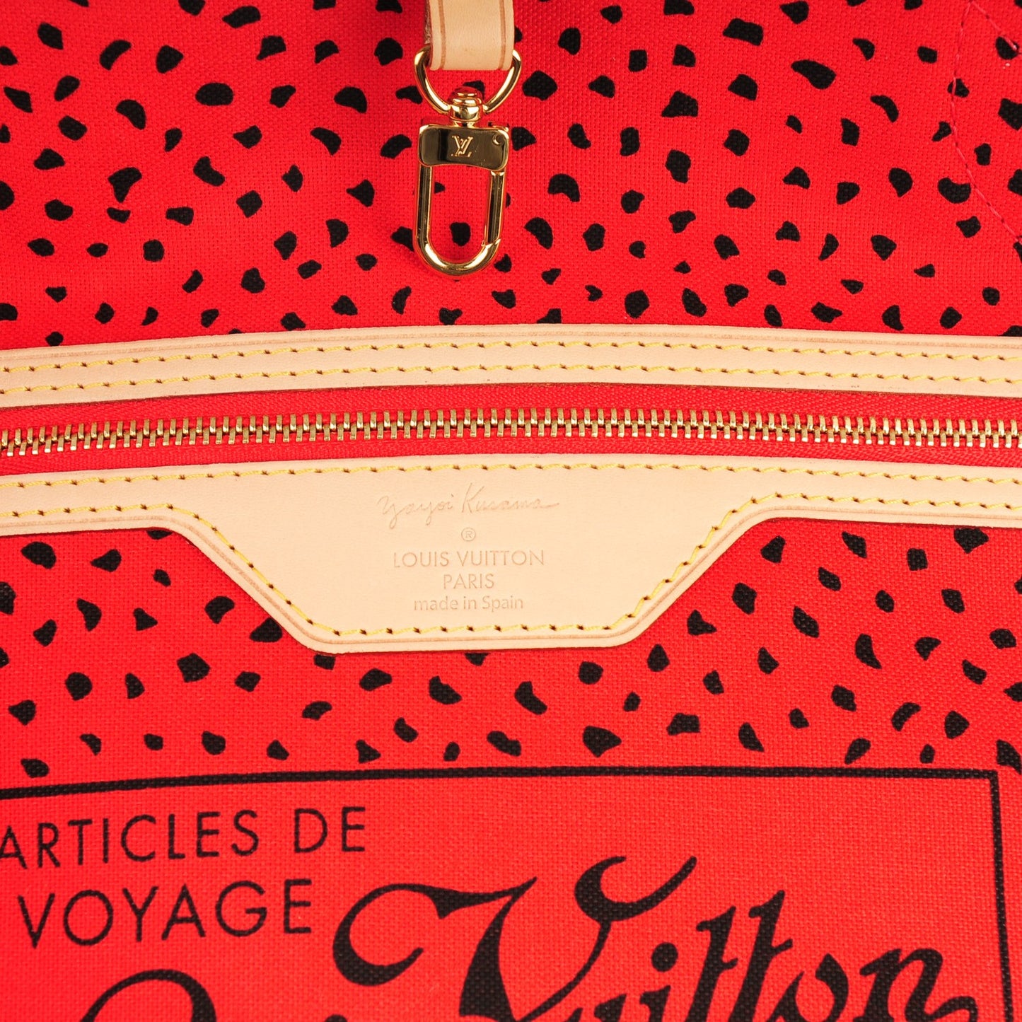 Monogram Kusama Waves Neverfull MM Red