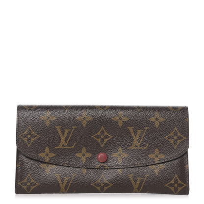 Louis Vuitton Monogram Emilie Wallet Red 1 of 10