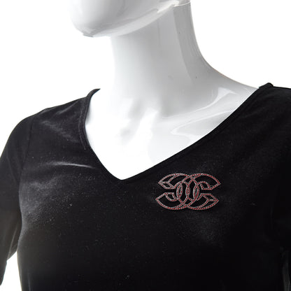 Chanel Crystal 3D CC Brooch Red 2 of 4