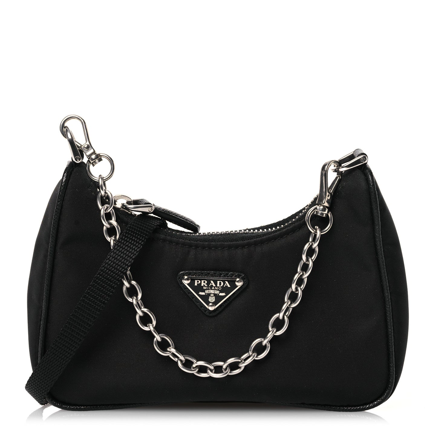 Tessuto Nylon Mini Re-Edition 2000 Shoulder Bag Black
