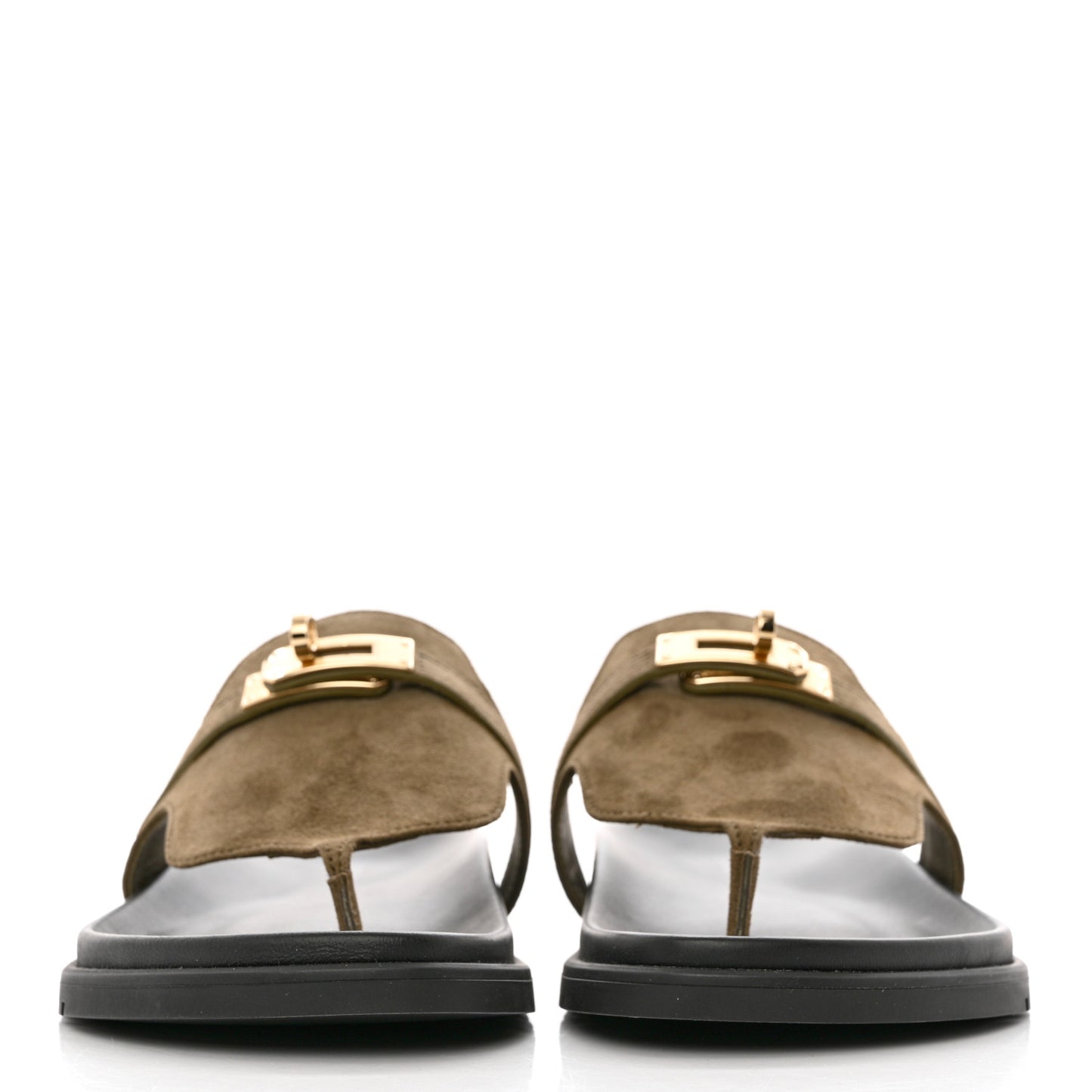 Suede Goatskin Womens Empire Sandals 37 Vert Toundra