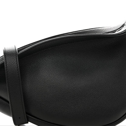 The Row Grained Calfskin Small Slouchy Banana Bag Black 8 of 10