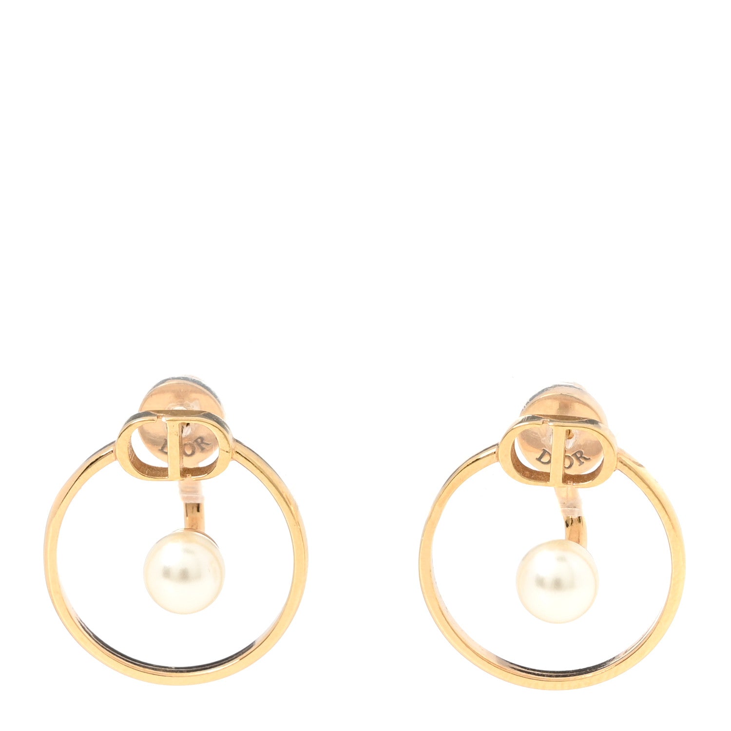 Christian Dior Pearl 30 Montaigne Earrings Gold 1 of 5
