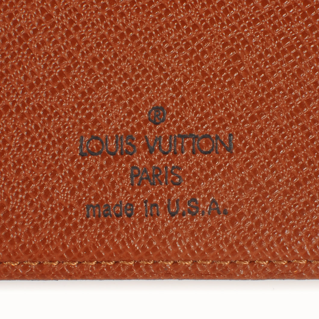 Monogram Simple Checkbook Holder Wallet