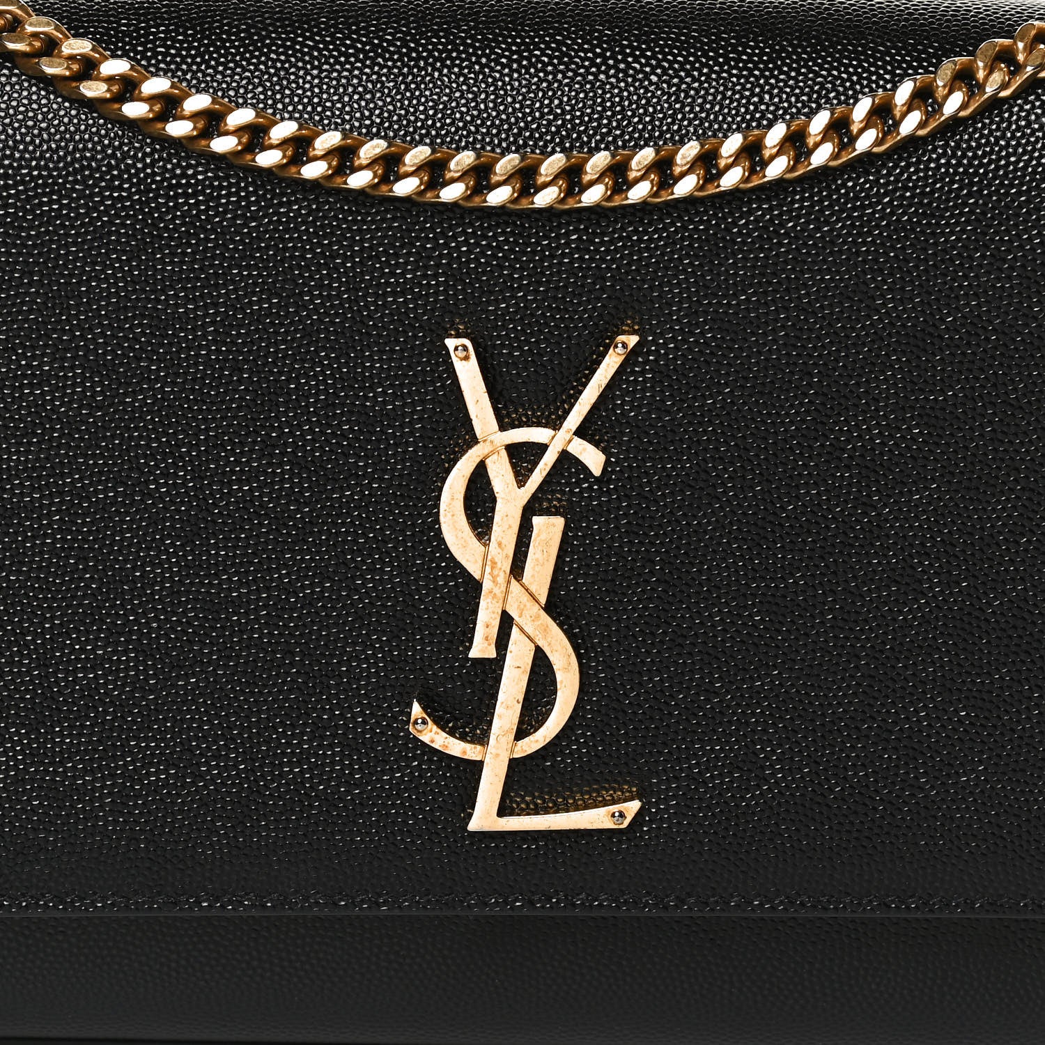 Saint Laurent Grain De Poudre Medium Classic Monogram Kate Satchel Black 8 of 10