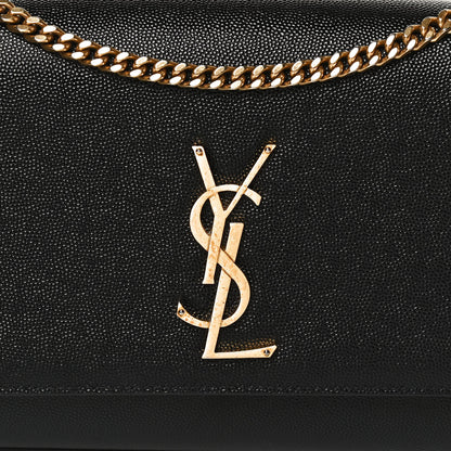 Saint Laurent Grain De Poudre Medium Classic Monogram Kate Satchel Black 8 of 10