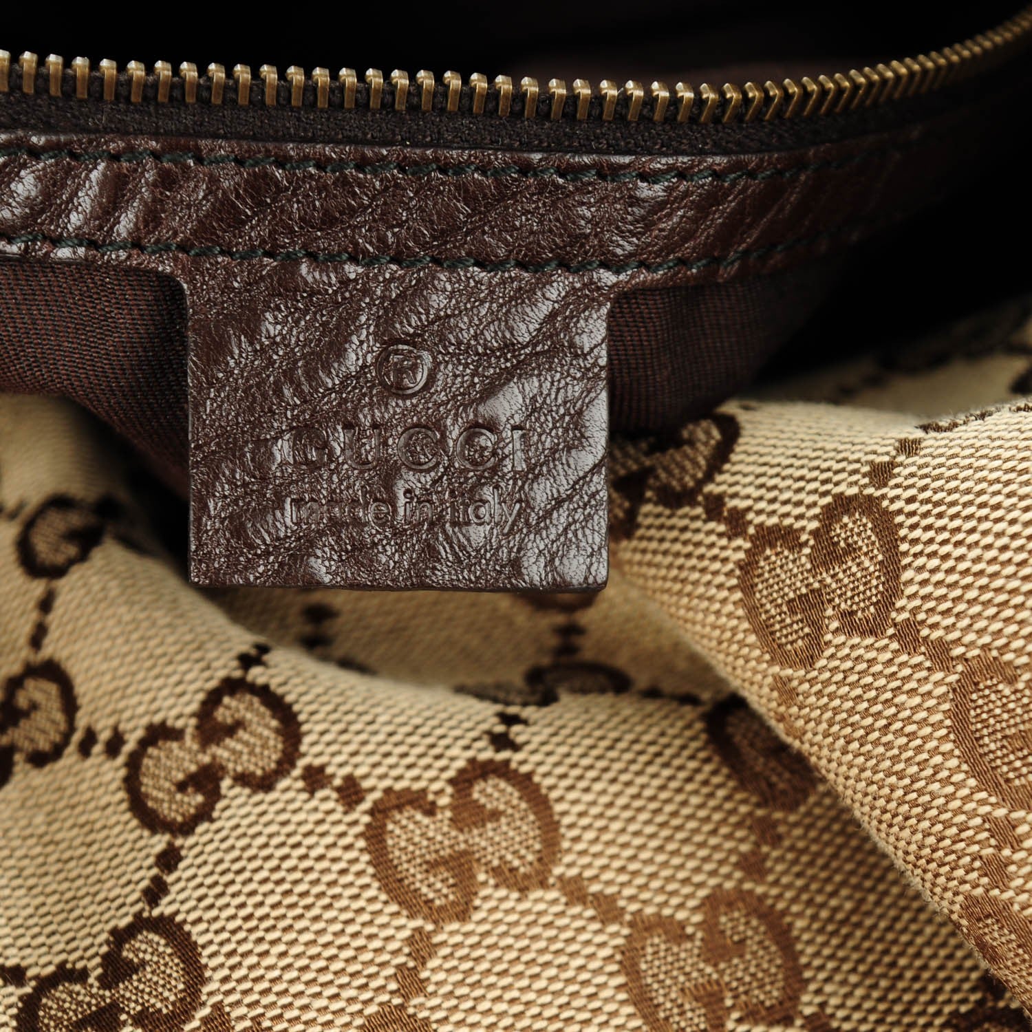 Gucci Monogram Large Jockey Hobo Dark Brown 5 of 7