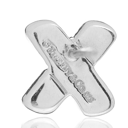 Tiffany Sterling Silver Cross Stitch Earrings 4 of 4