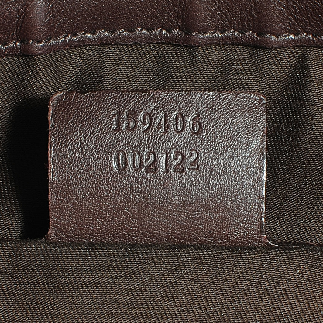 Guccissima Studded Large Hobo Chocolate