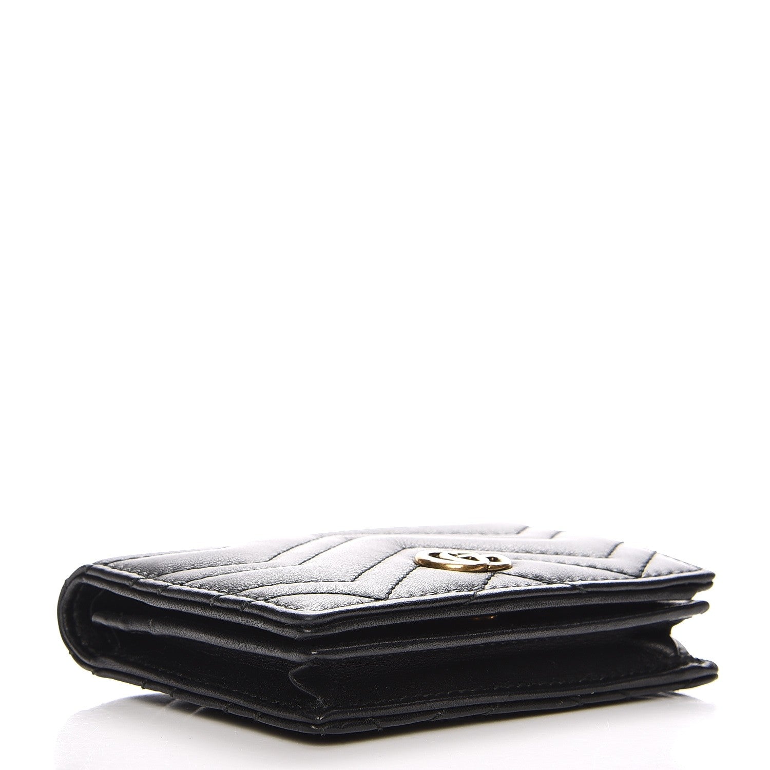 Gucci Calfskin Matelasse GG Marmont Card Case Black 4 of 8
