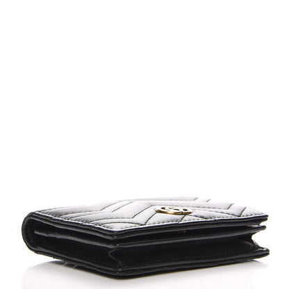 Gucci Calfskin Matelasse GG Marmont Card Case Black 4 of 8