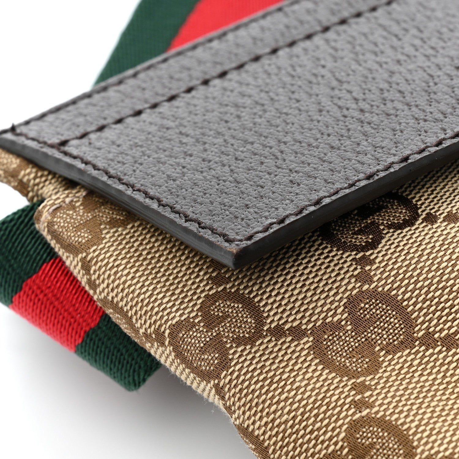 Gucci Monogram Web Belt Bag Dark Brown 12 of 15