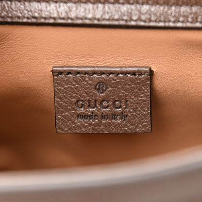 Gucci Monogram Jumbo GG Textured Dollar Calfskin Mini Diana Tote Bag Camel Ebony New Acero 6 of 12