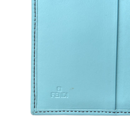 Fendi Zucchino Compact Wallet Brown Blue 6 of 18