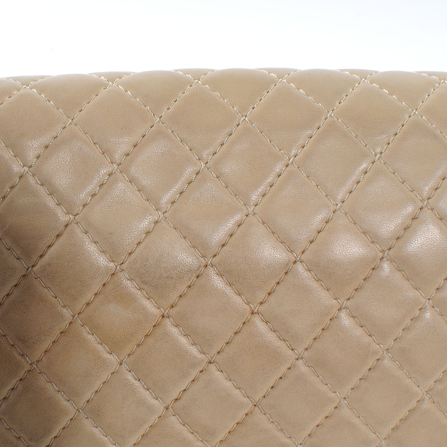 Lambskin Quilted Medium Boy Flap Beige Black