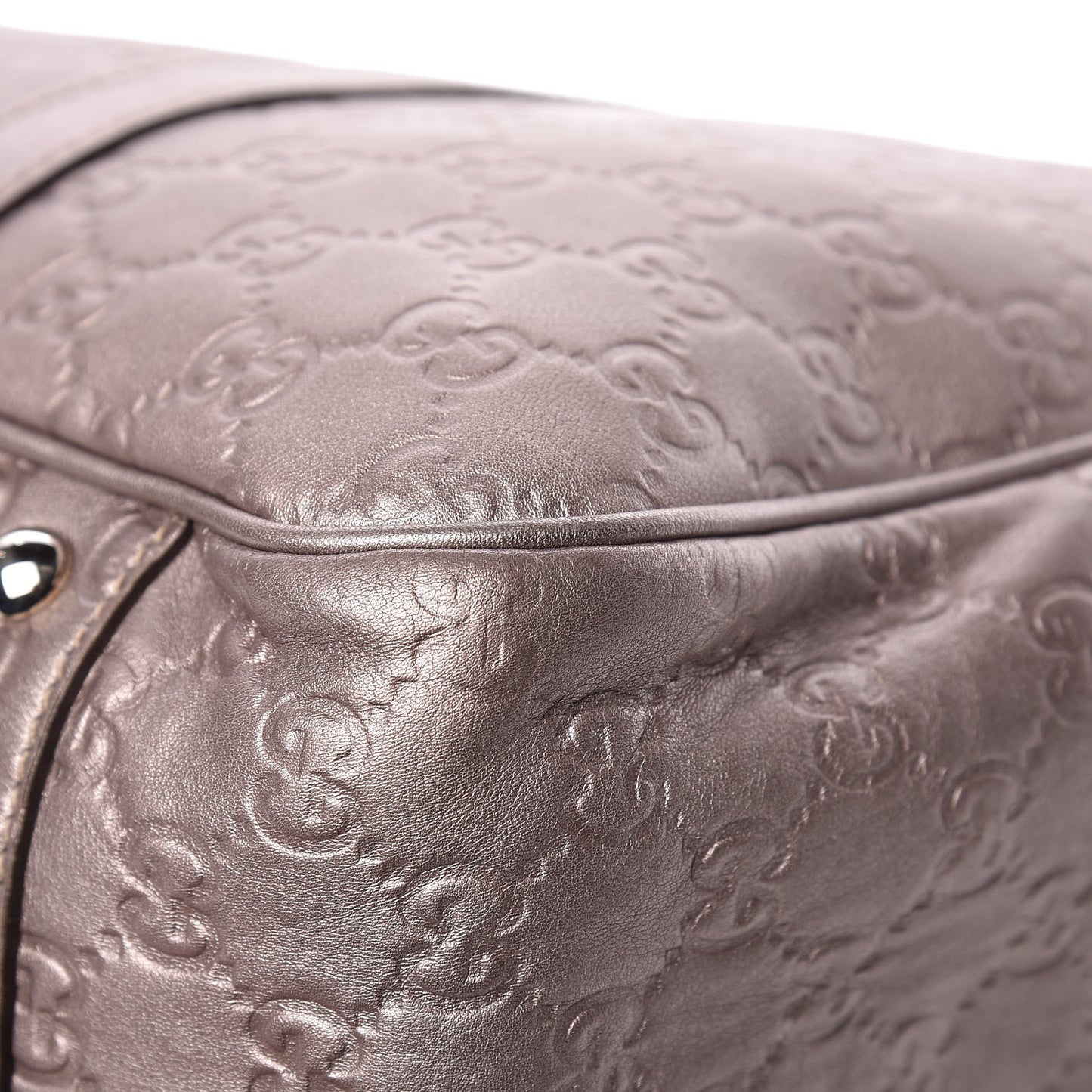 Metallic Guccissima Large GG Twins Tote Mauve