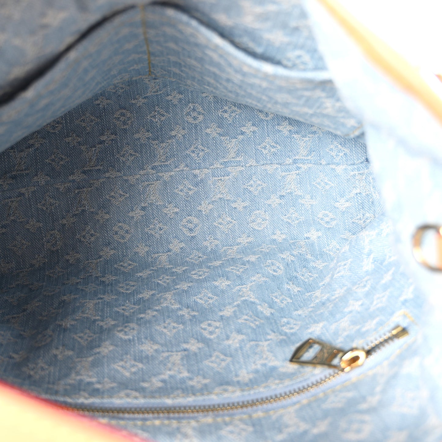 Monogram Denim CarryAll PM Sky Blue