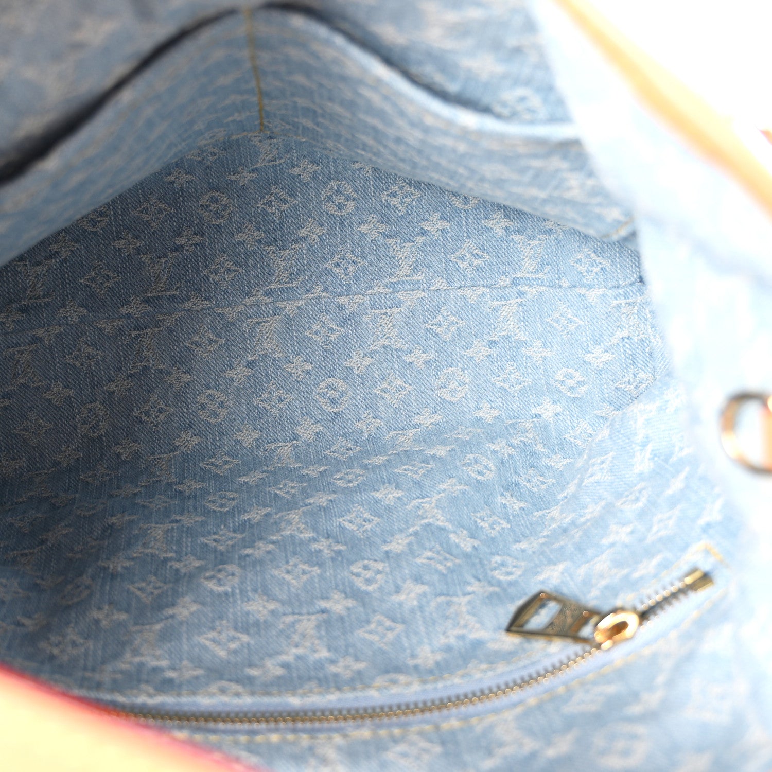 Louis Vuitton Monogram Denim CarryAll PM Sky Blue 6 of 12