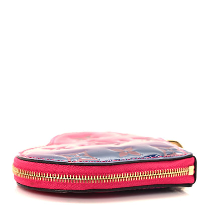 Louis Vuitton Vernis Gradient Love Lock Heart Coin Purse Pink Purple 3 of 7