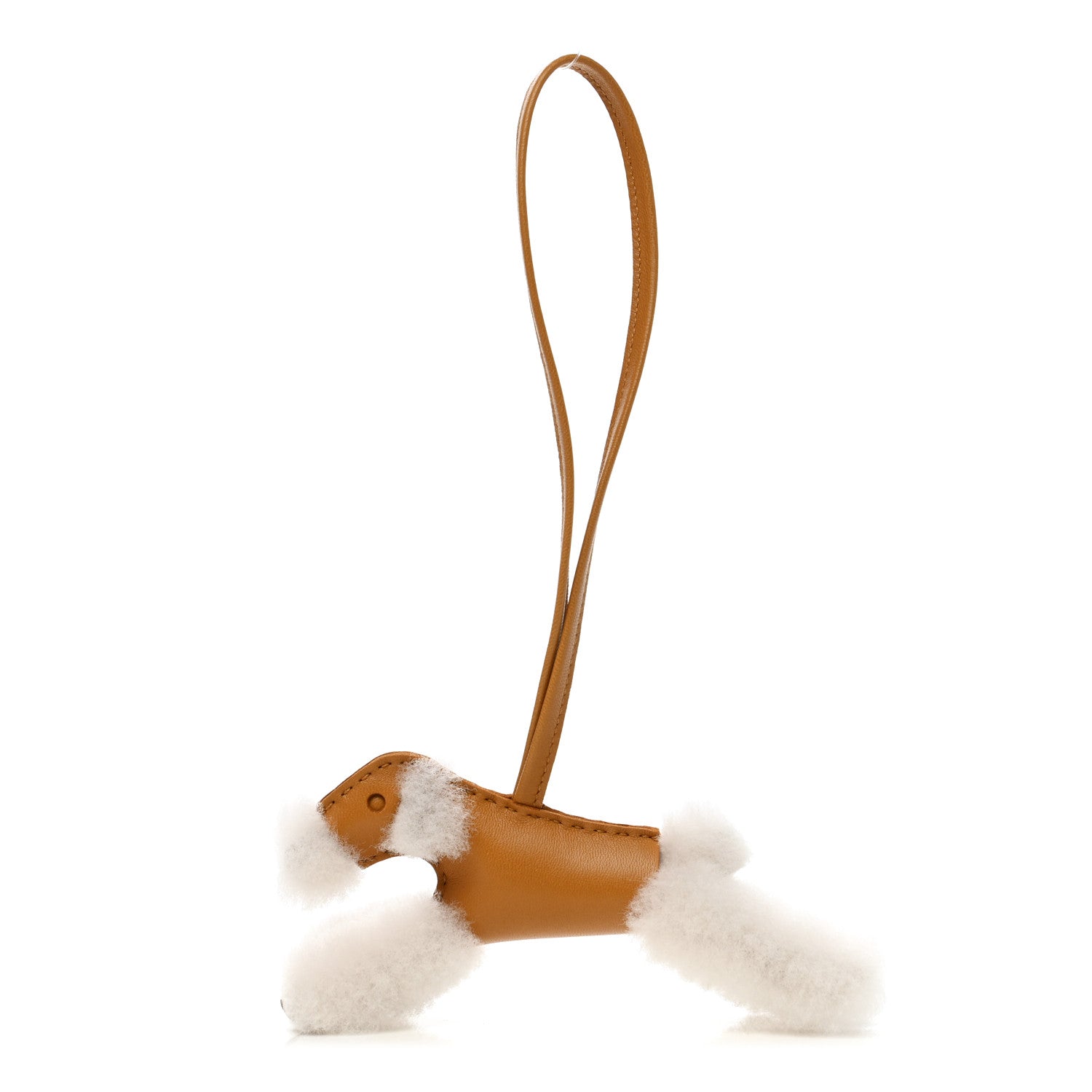 Hermes Milo Lambskin Shearling Budy Charm Biscuit 1 of 5