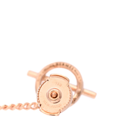 Hermes 18K Rose Gold Echappee Asymmetric Earrings 5 of 6