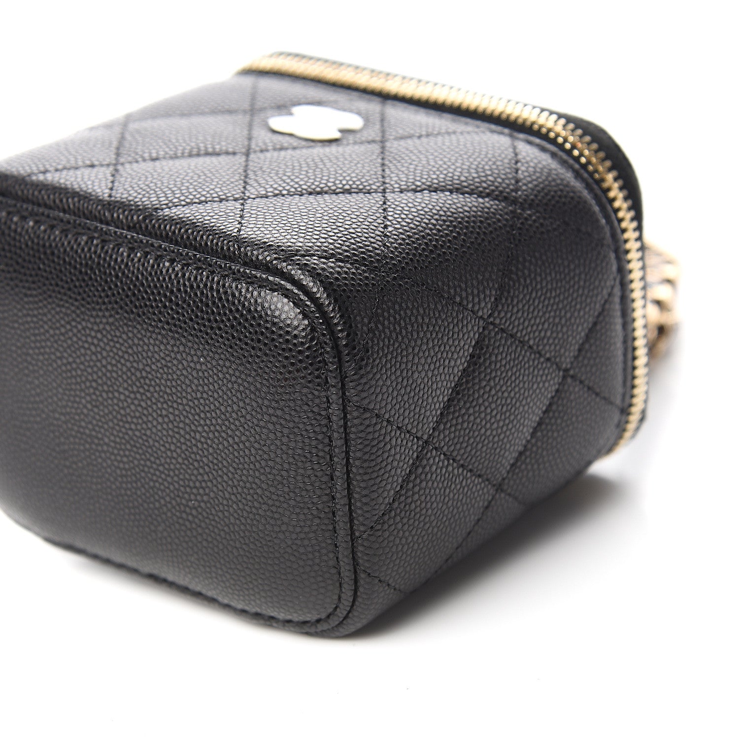Chanel Caviar Quilted Mini Vanity Case With Chain Black 9 of 10
