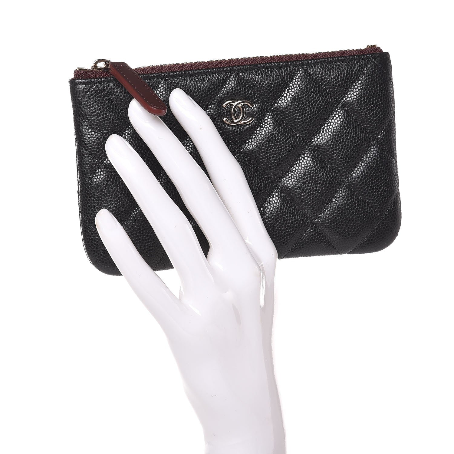 Chanel Caviar Quilted Small Cosmetic Case Black 2 of 8