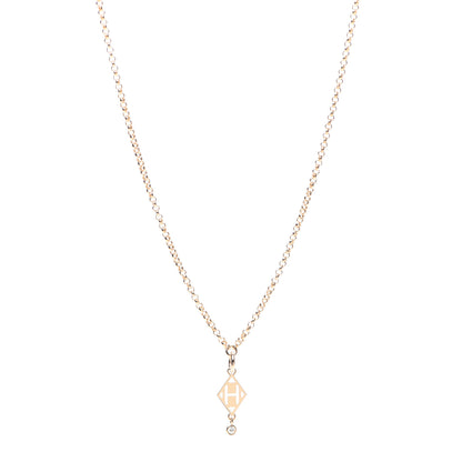 Hermes 18K Rose Gold Diamond Gambade Pendant Necklace 1 of 6