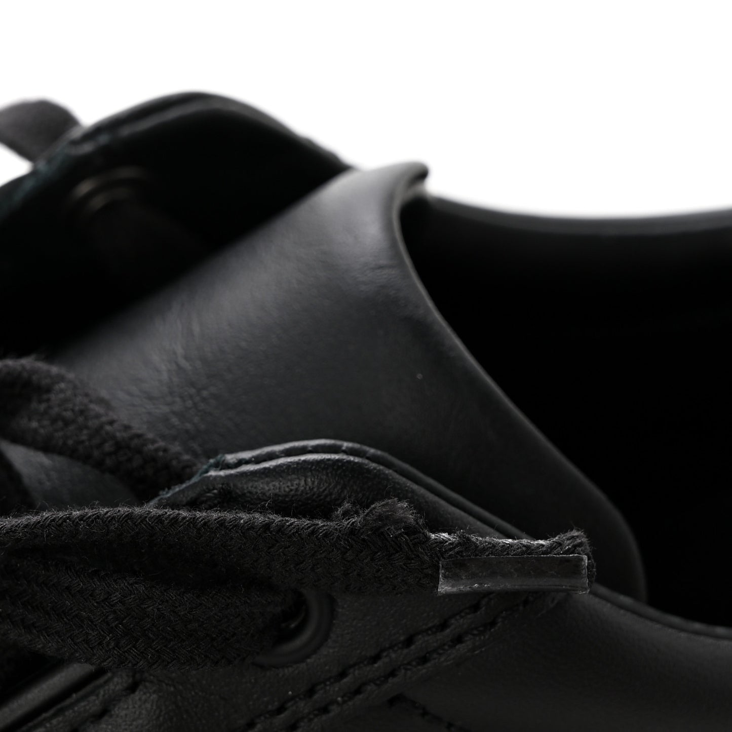 Calfskin Suede Logo Sneakers 36.5 Black