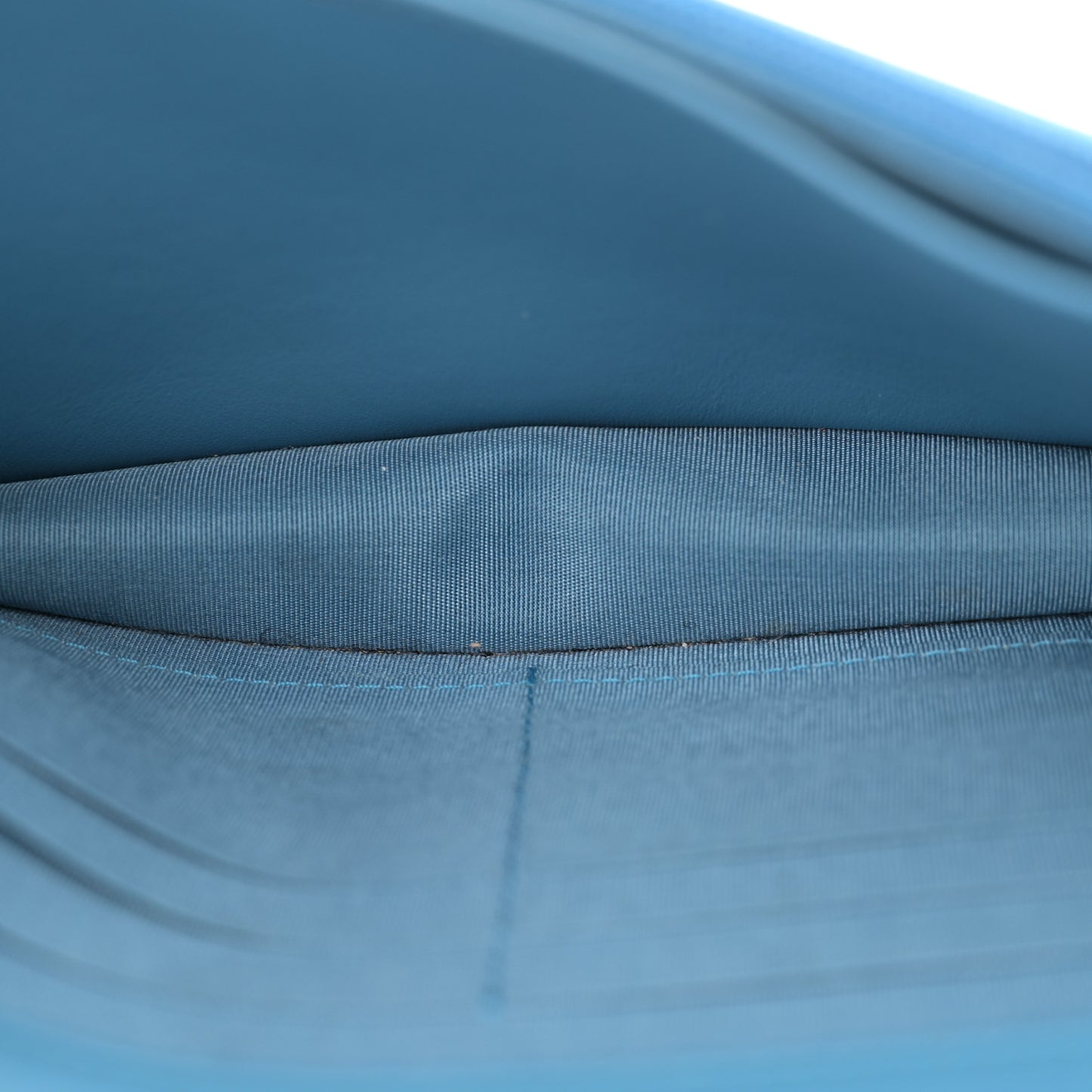 Caviar Quilted Boy Wallet On Chain WOC Blue