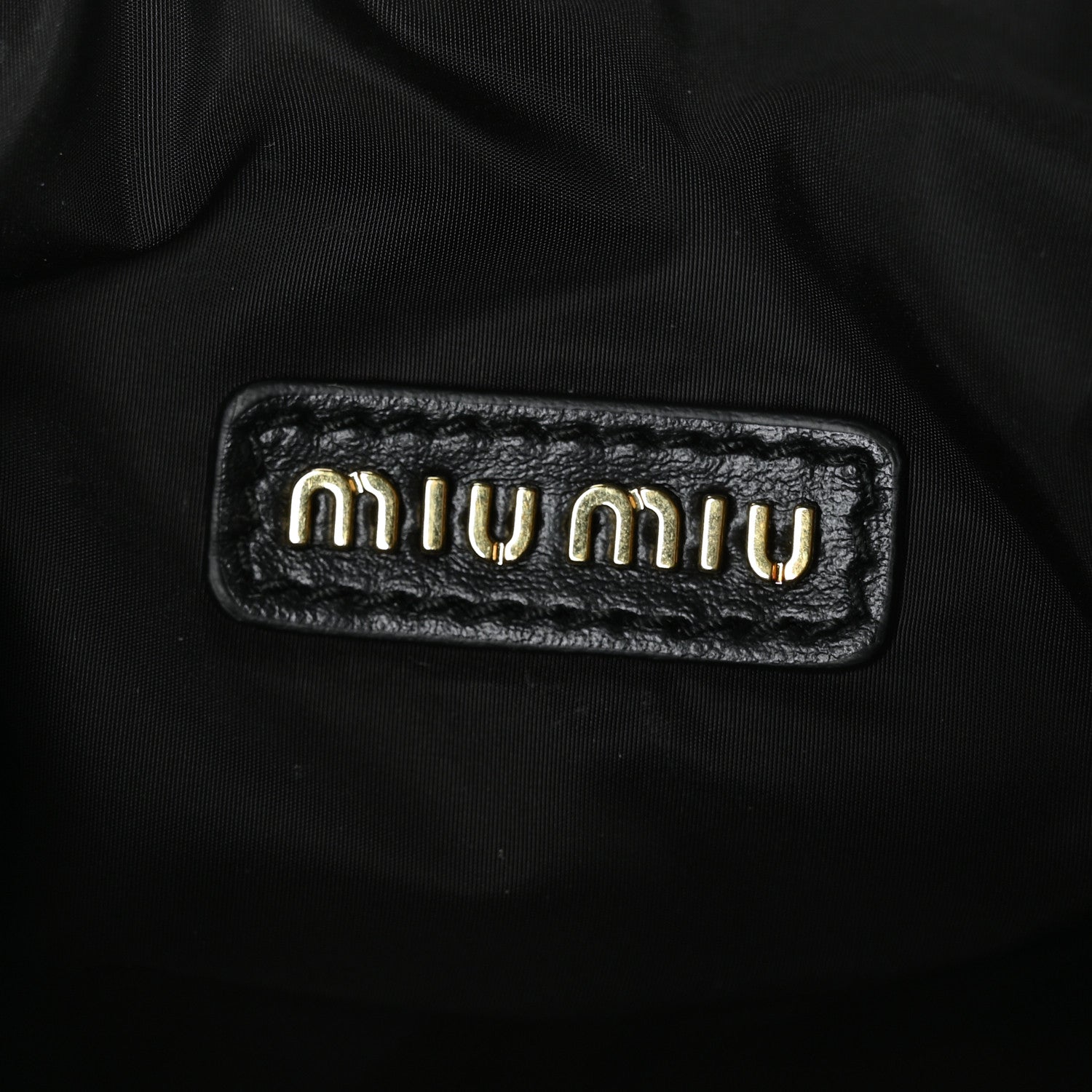 Miu Miu Iridescent Fabric Quilted Mini Spirit Ciré Bag Black 6 of 9