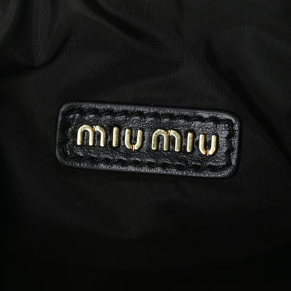 Miu Miu Iridescent Fabric Quilted Mini Spirit Ciré Bag Black 6 of 9