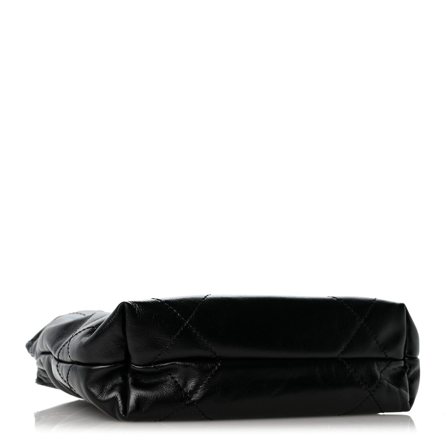 Shiny Calfskin Quilted Mini Chanel 22 Black
