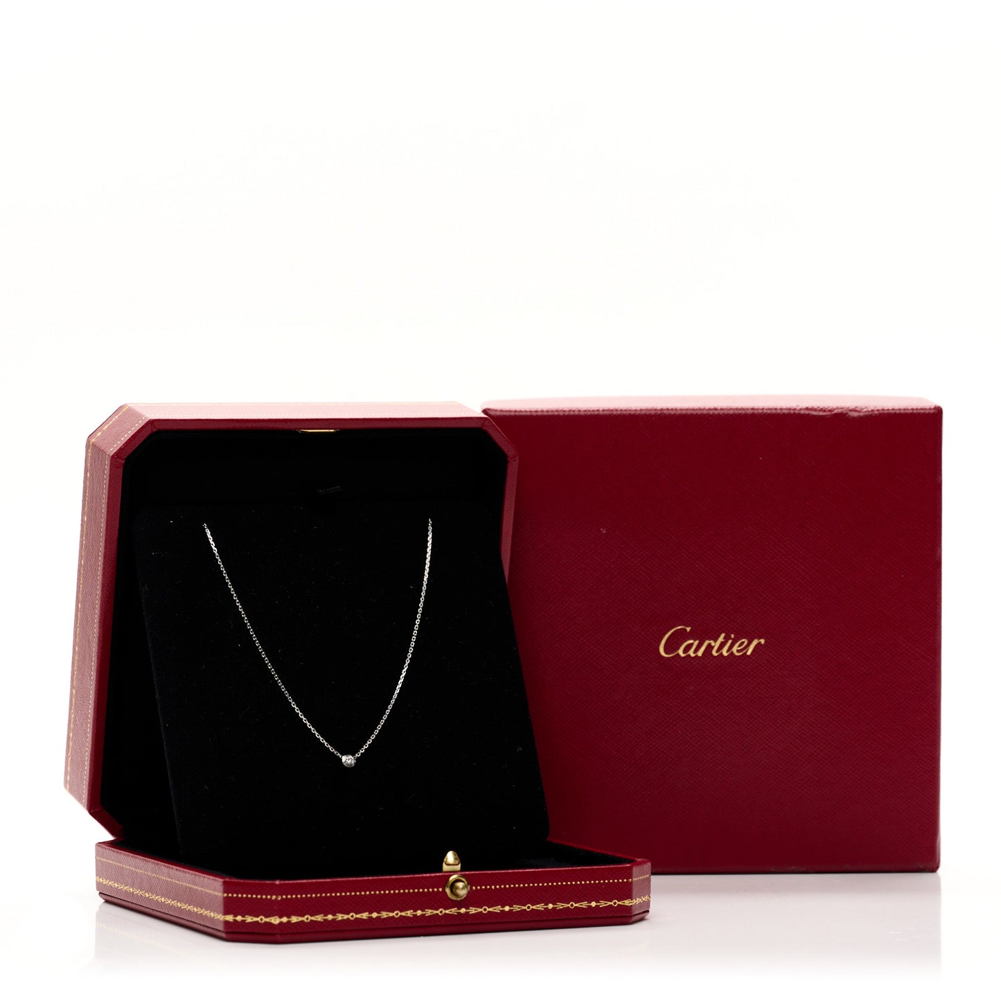 18K White Gold Diamond XS D'Amour Pendant Necklace