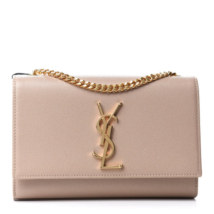 Saint Laurent Grain De Poudre Small Monogram Kate Satchel Dark Beige 1 of 10