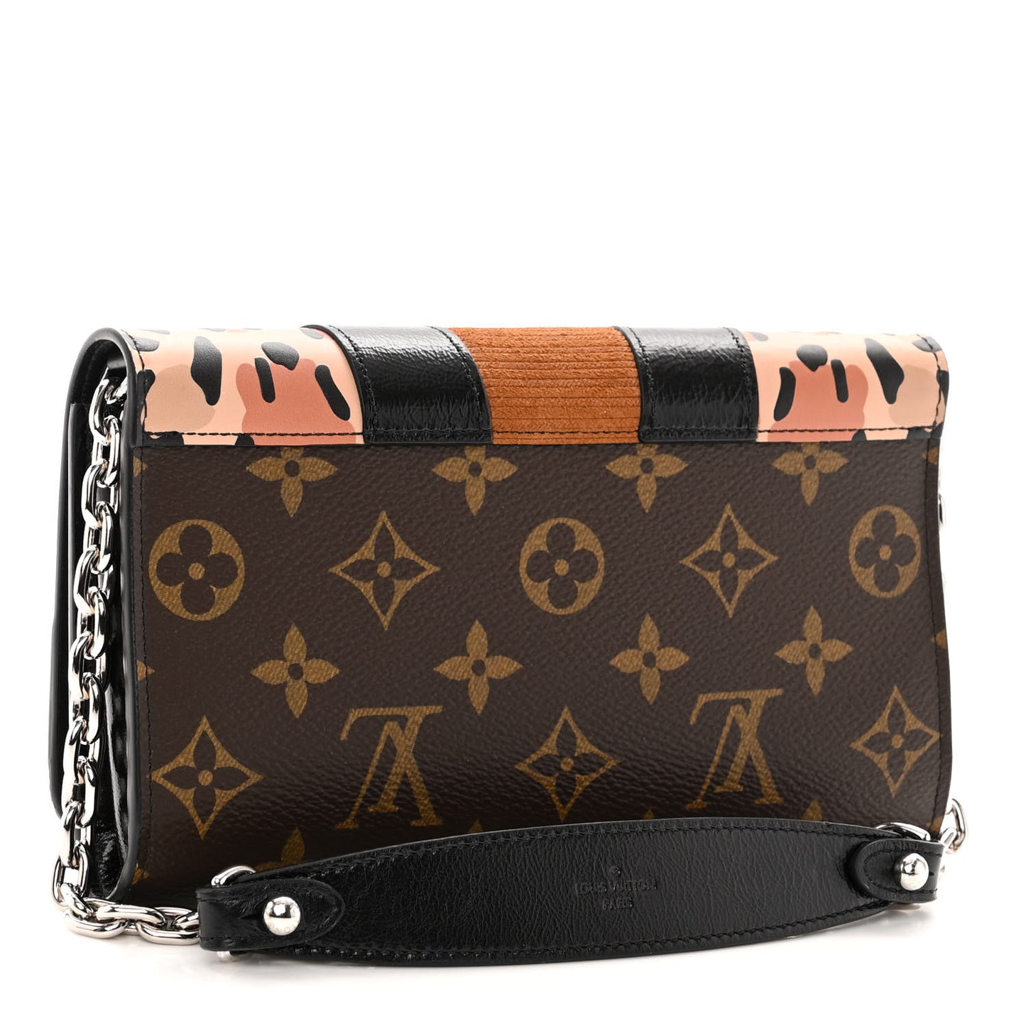 Calfskin Monogram Wild At Heart Twist Chain Wallet