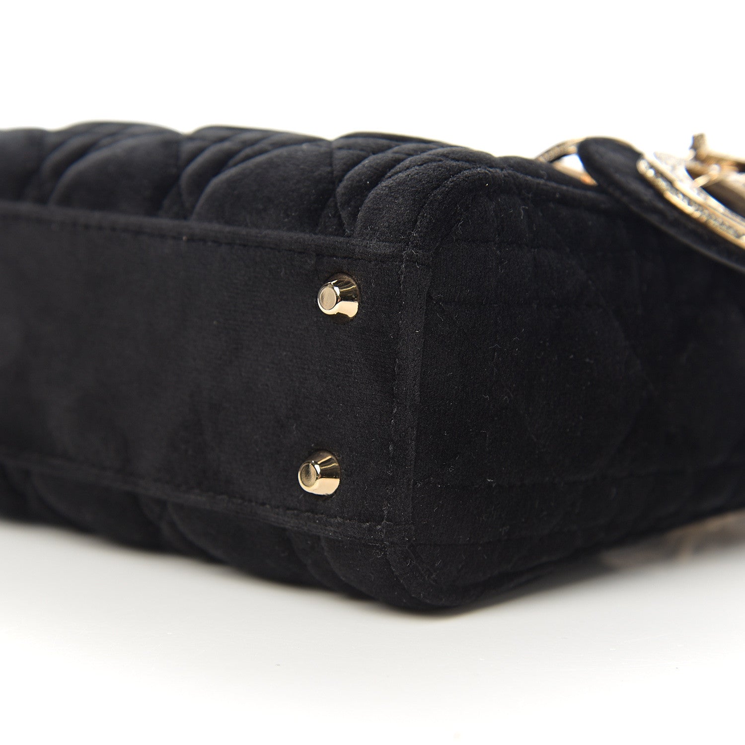 Christian Dior Velvet Mini Lady Dior Black 9 of 10