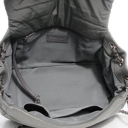 Chanel Nylon Quilted Tweed Stitch Bubble Flap Grey 7 of 7