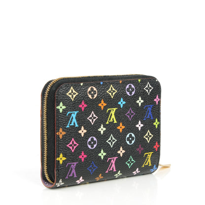 Louis Vuitton Monogram Multicolor Zippy Coin Purse Black Violet 3 of 7
