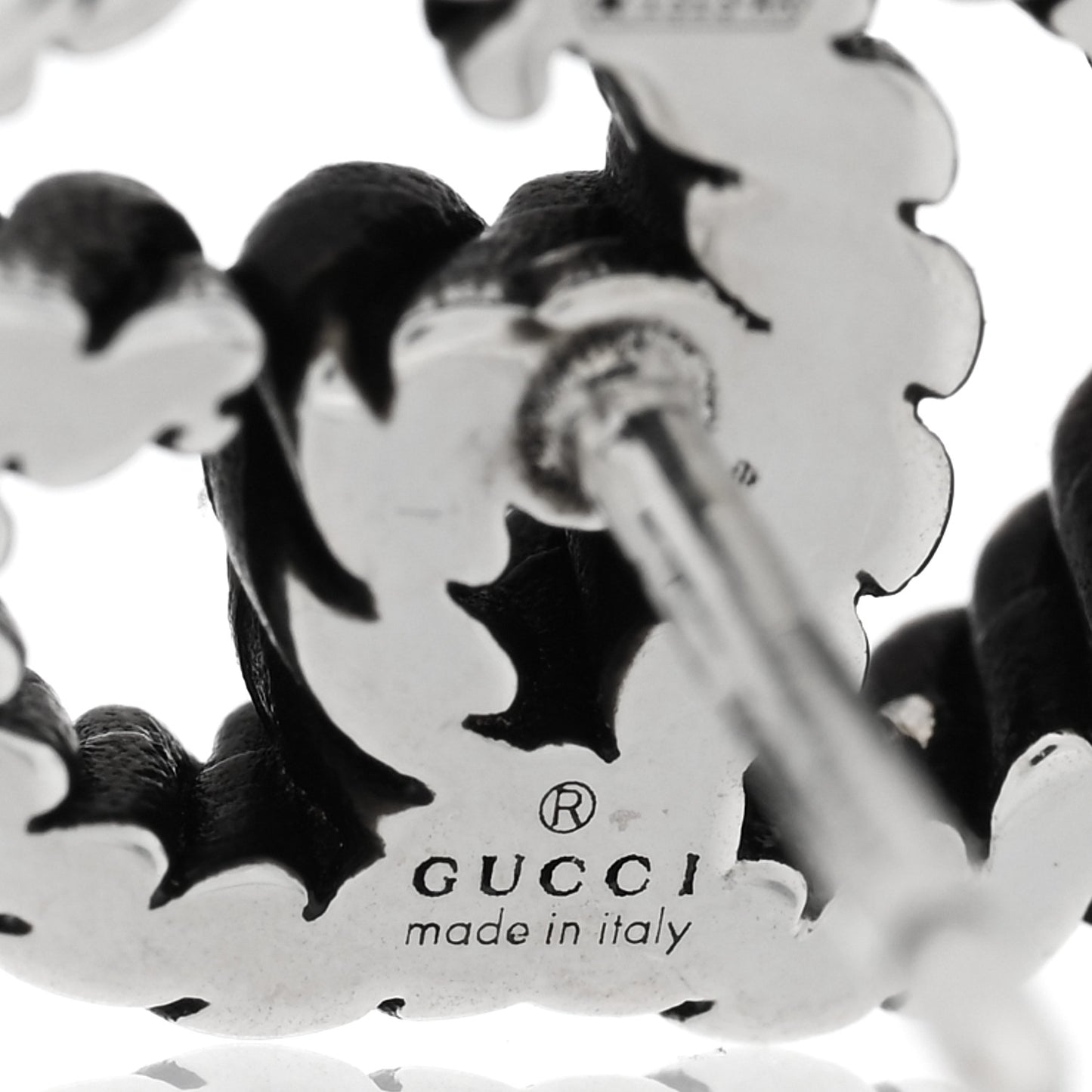 Sterling Silver Torchon Double G Earrings