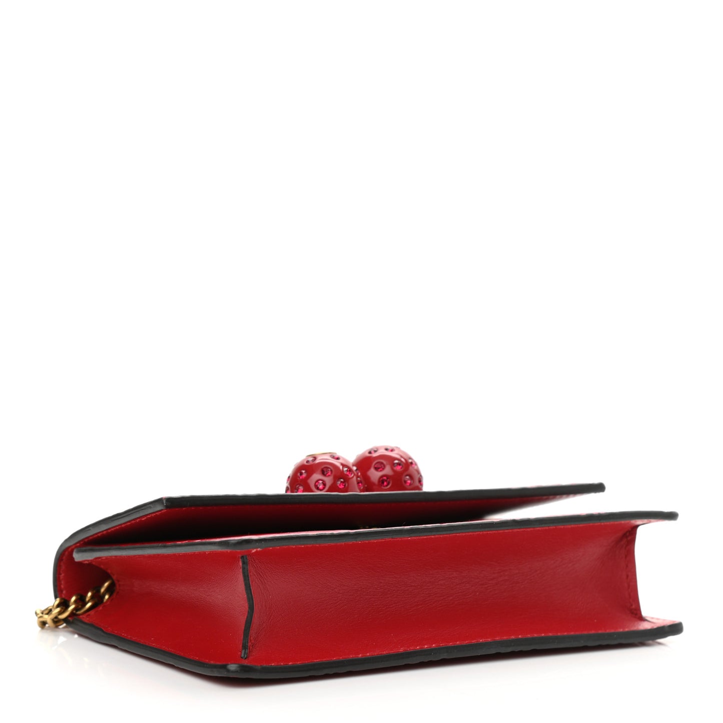 Guccissima Mini Cherry Chain Bag Hibiscus Red