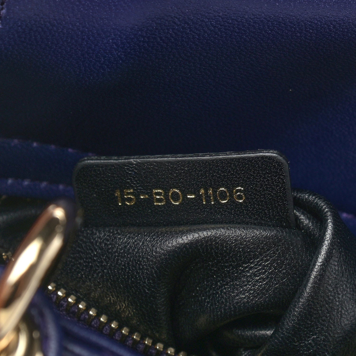Christian Dior Lambskin Cannage Mini Lady Dior Navy Blue 6 of 8