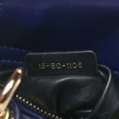 Christian Dior Lambskin Cannage Mini Lady Dior Navy Blue 6 of 8