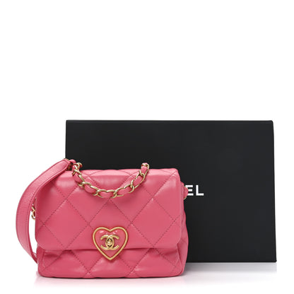 Chanel Lambskin Plexiglass Quilted Coco Love Mini Flap Pink Pink 11 of 11